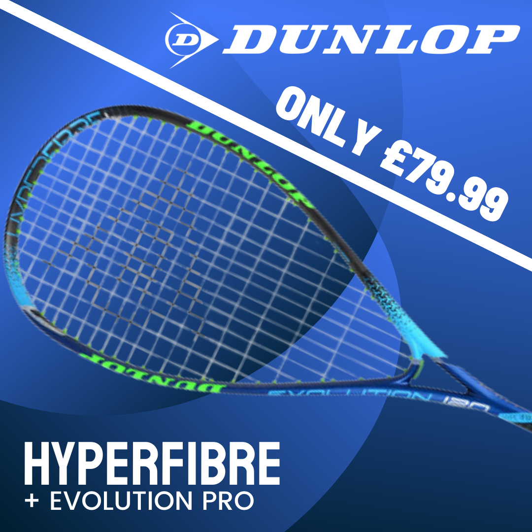 Dunlop Hyperfibre+ Evolution Pro squash racket deal