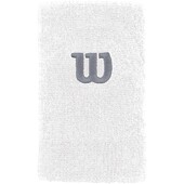 Wilson Extra Wide W Wristband Pack Of Two White