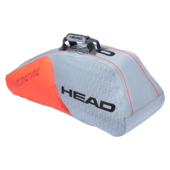 Head Radical 9R Supercombi Racket Bag Light Grey Orange