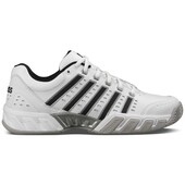 K-Swiss Mens BigShot Light LTR Tennis Shoes - White/Black/Silver