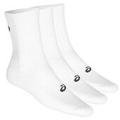 Asics 3 Pack Crew Socks - White