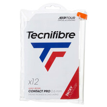 Tecnifibre Contact Pro Overgrip White - Pack Of 12
