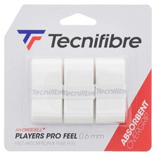 Tecnifibre Players Pro Feel Overgrip White - Pack Of 3
