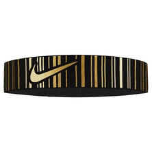 Nike Pro Metallic Headband Black Metallic Gold