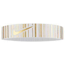 Nike Pro Metallic Headband White Metallic Gold