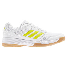 Adidas Women's Speedcourt Indoor Shoes White Acid Yellow