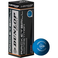 Dunlop ES Competition Racketball Balls - 3 Ball Box Blue Yellow Dot