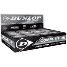 Dunlop Competition Squash Ball - 1 Dozen. Single Yellow Dot