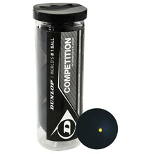 Dunlop ES Competition Squash Ball - 3 Ball Tube. Single Yellow Dot