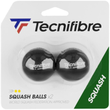 Tecnifibre Squash Balls Double Yellow Dot Pack Of Two