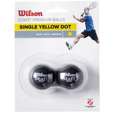 Wilson Staff Single Yellow Dot Squash Balls 2 Pack