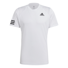 Adidas Men&#039;s Club 3 Stripe Tee White