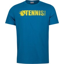 Head Men's Font T-Shirt Blue Yellow