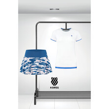 K-Swiss Women's Hypercourt Roundneck Tee And Skirt Outfit