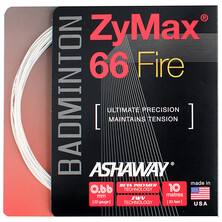Ashaway Zymax 66 Fire Badminton String Set White