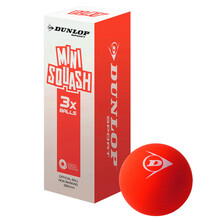 Dunlop Red Mini Squash FUN Balls 3 Pack