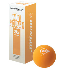 Dunlop Orange Mini Squash FUN Balls 3 Pack