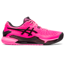 Asics Men's Gel Resolution 9 Tennis Shoes Hot Pink Black
