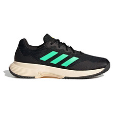 Adidas Men's GameCourt 2.0 Tennis Shoes Core Black Beam Green