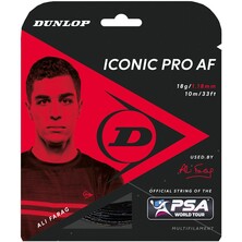 Dunlop Iconic Pro AF Squash String Set Black 1.18mm