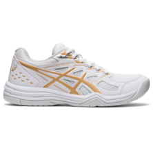 Asics Women's Upcourt 4 Indoor Court Shoes White Champagne