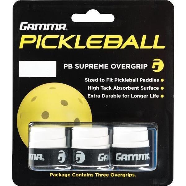 Gamma Pickleball Supreme Overgrip Pack Of 3 - White