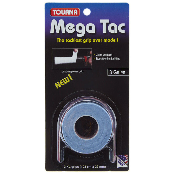 Tourna Mega Tac Grip XL Blue  - 3 Grips