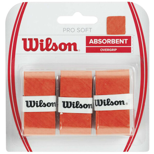 Wilson Pro Soft Over Grip 3 Pack Orange
