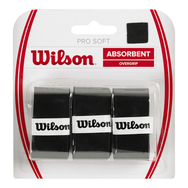 Wilson Pro Soft Over Grip 3 Pack Black