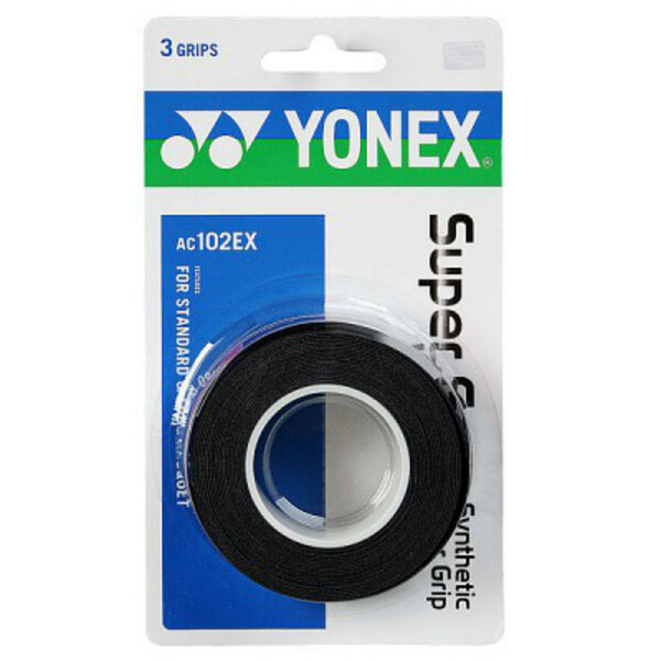 Yonex AC102EX Super Grap Overgrips Pack of 3 Black