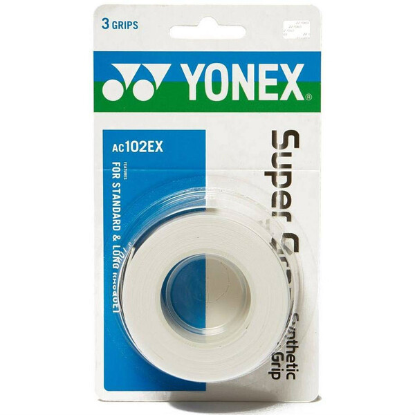 Yonex AC102EX Super Grap Overgrips Pack Of 3 White