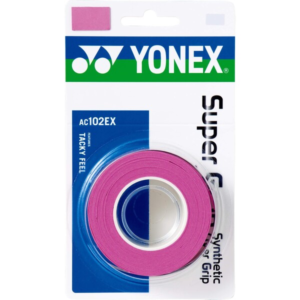 Yonex AC102EX Super Grap Overgrips Pack Of 3 Pink