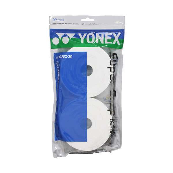 Yonex AC102EX Super Grap Overgrips Pack Of 30 White