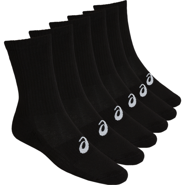 Asics Crew Socks 6 Pack Black