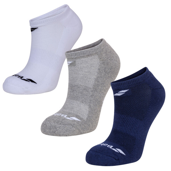 Babolat Men's Invisible Socks 3 Pack White Estate Blue Grey
