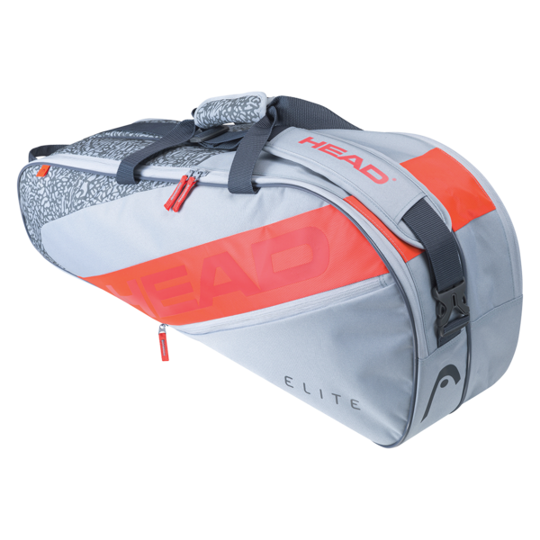 Head Elite 6R Combi Racket Bag Grey Orange