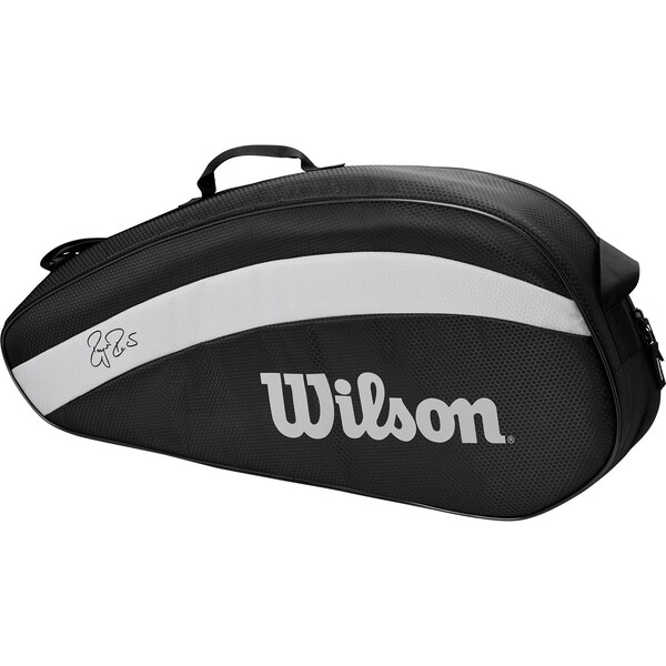 Wilson Roger Federer Team 3R Racket Bag Black White