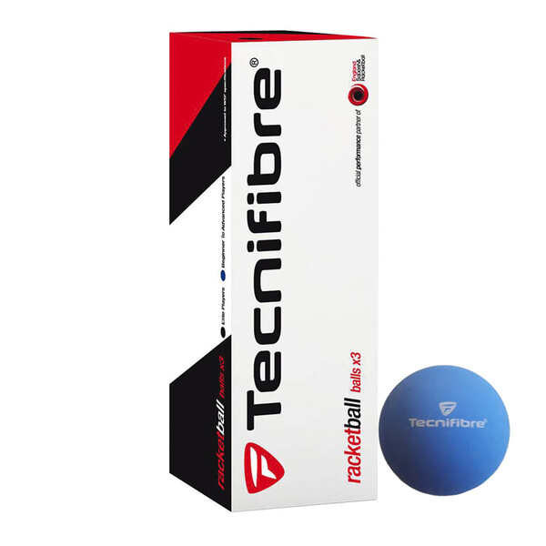 Tecnifibre Racketball Balls - 3 Ball Box - Blue