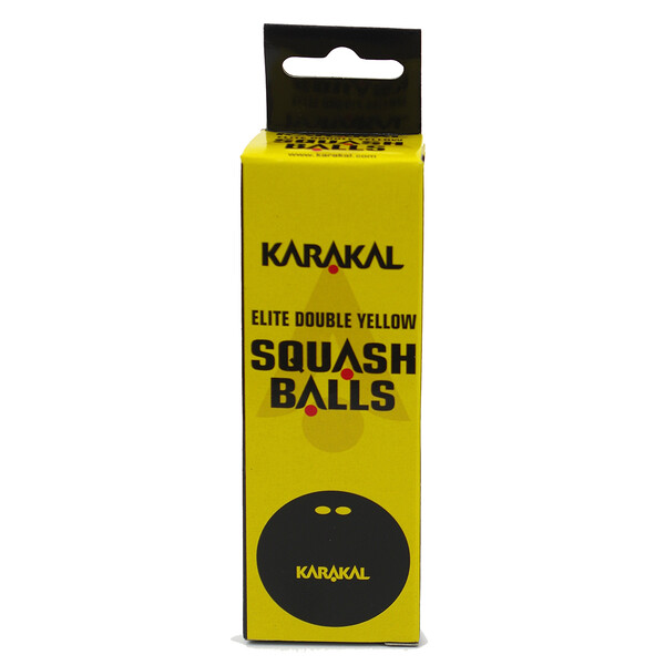 Karakal Double Yellow Dot Squash Balls - X3
