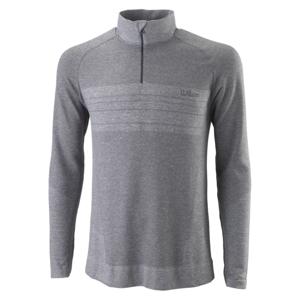 Wilson Men's Seamless 1/4 Zip Sweater Dark Grey