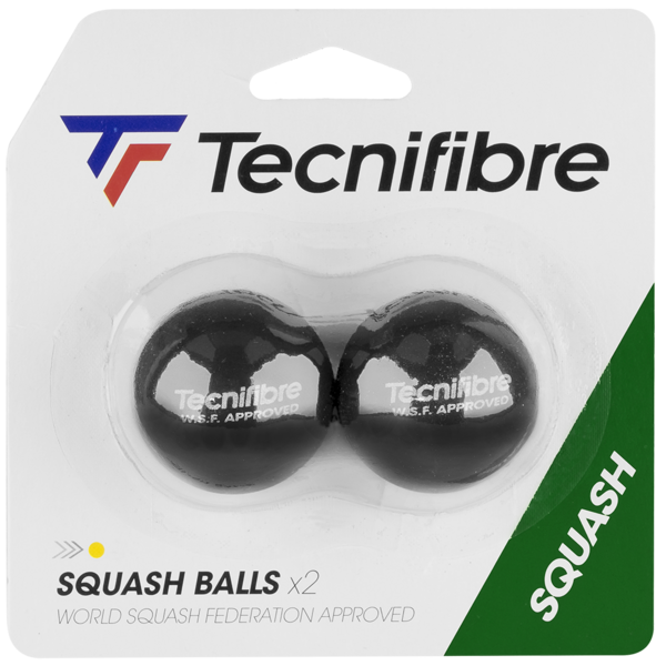 Tecnifibre Squash Balls Single Yellow Dot Pack Of Two