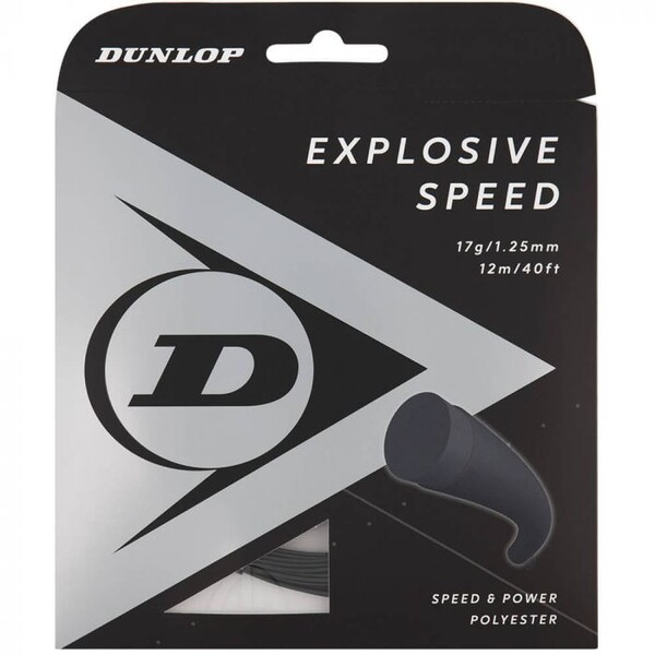 Dunlop Explosive Speed 1.25mm Tennis String Set Black