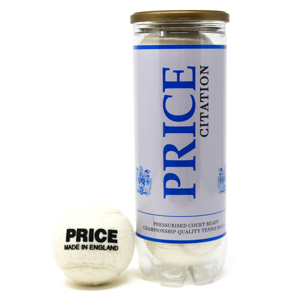 Price Citation Pressurised Court Balls 3 Ball Can - White
