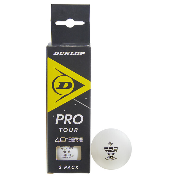 Dunlop Pro Tour 40 Table Tennis Balls 3 Pack