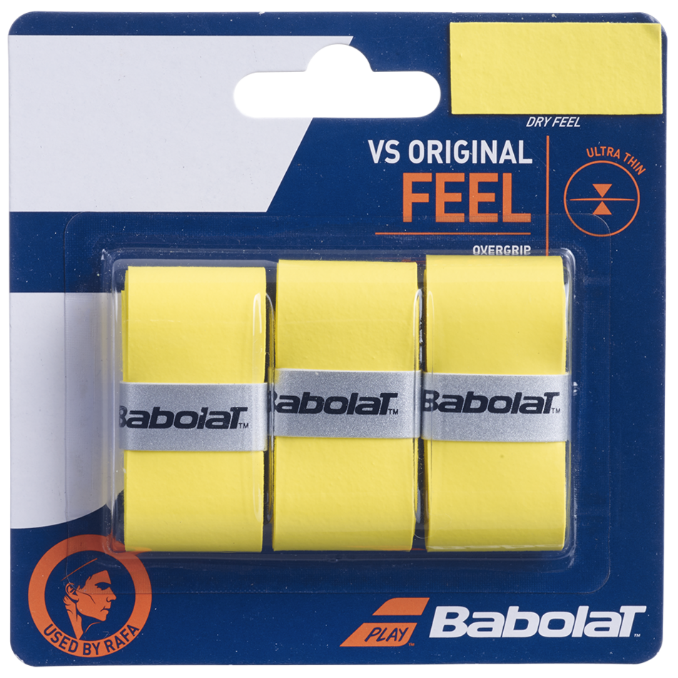 Babolat VS Grip Original Tennisschläger Overgrips-Pack 3-schwarz gelb 