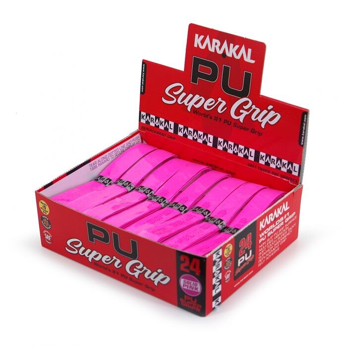 tennis / badminton / squash Pink, 3 Grips Karakal PU Supergrip replacement racquet grip Various Single Colours 