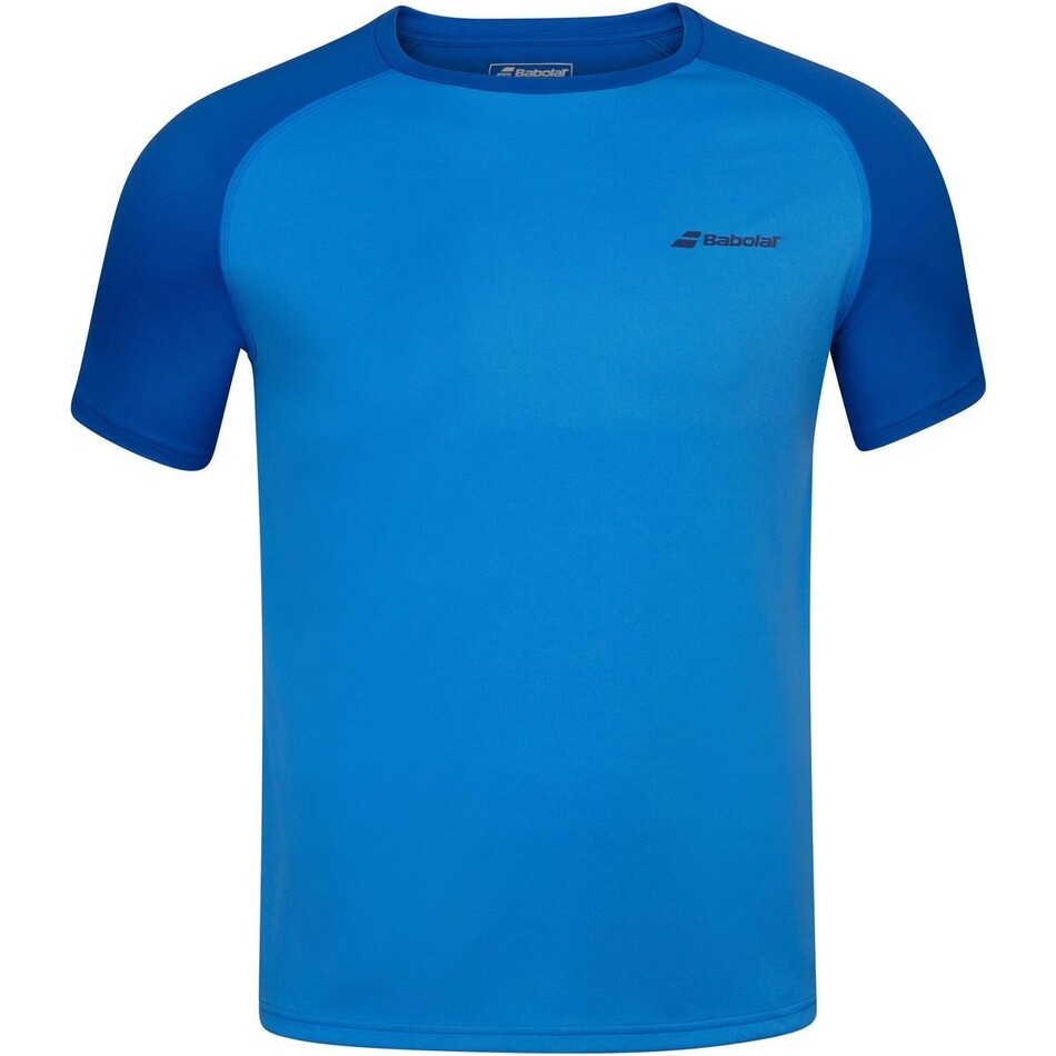 Babolat Boys Play Crew Neck Tee Blue Aster | Great Discounts - PDHSports